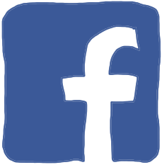 フェイスブックのラフな手描きロゴ